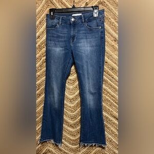 DL1961 Women's LARA Cropped Flare Denim Jeans, Medium Wash, Size 26